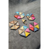 Triangular Exotic Leather Coin Purse Handcrafted Spain | Tabarez